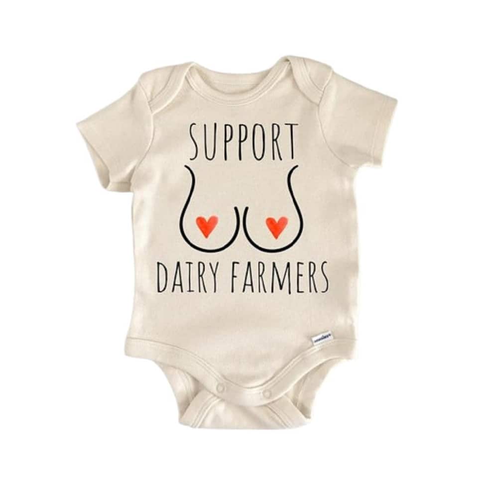 Eat Local Breastfed Milk - Baby Boy Girl Clothes Infant Bodysuit Funny Cute Newborn