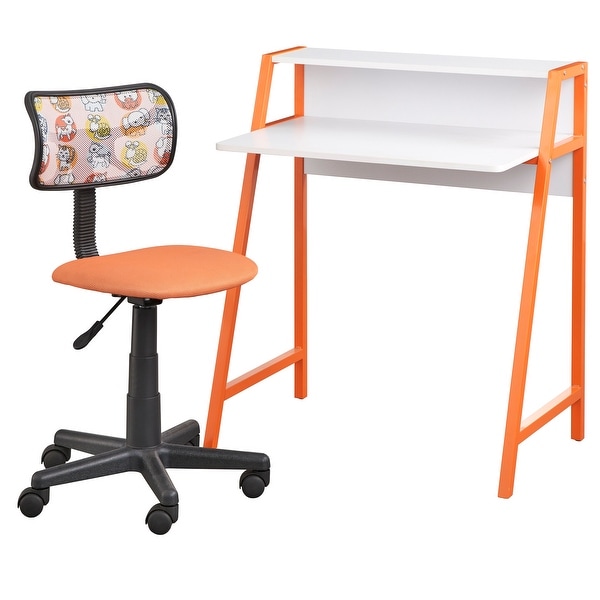 Simple desk best sale and chair set