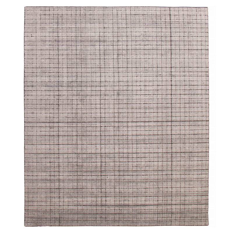 ECARPETGALLERY Hand Loomed Kashkuli Gabbeh Light Grey Silk Rug - 7'11 x 9'1 - Light Grey - 7'11 x 9'1