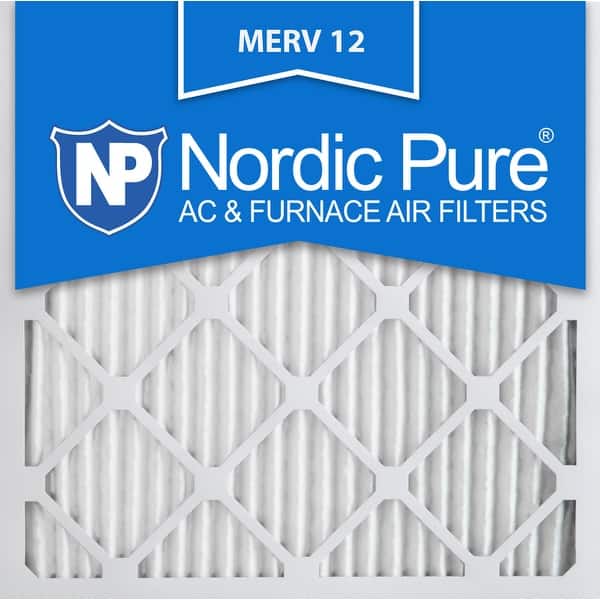 Nordic Pure 12x12x1 Exact MERV 12 Pleated AC Furnace Air Filters 4 Pack