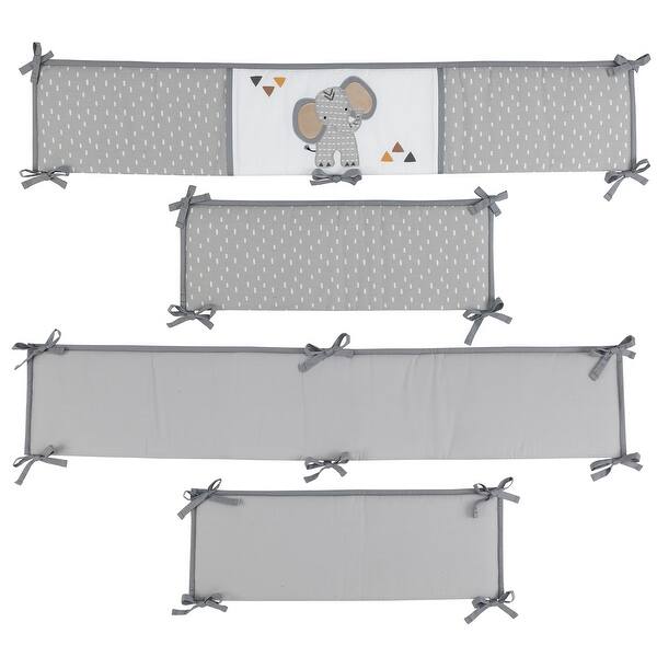 Shop Lambs Ivy Jungle Safari Gray White Elephant 4 Piece Baby