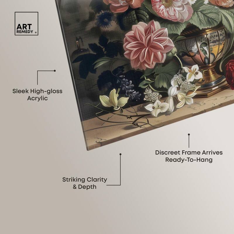 Classical Dream Vase II Acrylic by Art Remedy, Ready to Hang