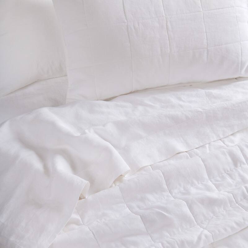 French Linen Box Stitch Quilt by BOKSER HOME