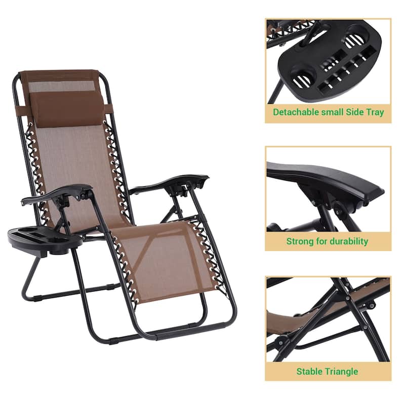 LIVOOSUN Zero Gravity Patio Chairs (Set of 2)