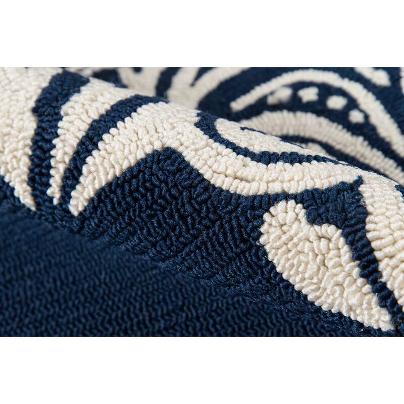 Momeni Veranda Hand Hooked Traditional Medallion Indoor Outdoor Rug
