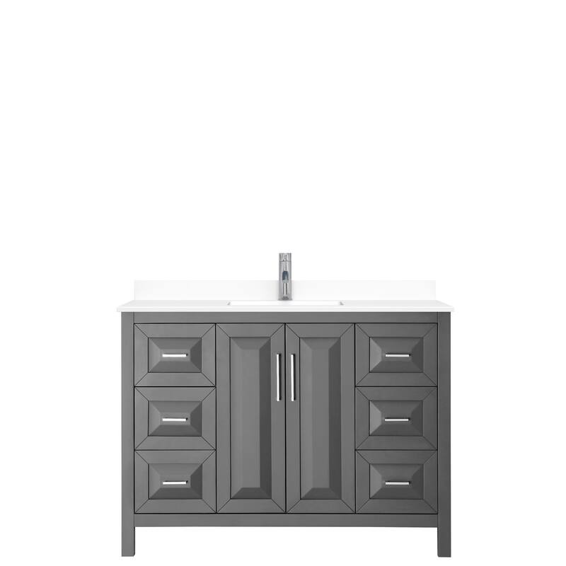 Daria 48 Inch Single Vanity, Cultured Marble Top