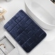 preview thumbnail 9 of 131, Clara Clark Ultra Soft Non Slip and Absorbent Bath Rug - Tiled Velvet Memory Foam Bath Mat Large - Navy