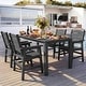 preview thumbnail 11 of 10, WINSOON 5-Piece HIPS All Weather Outdoor Patio Dining Sets 1-Table and 4-Chairs Grey