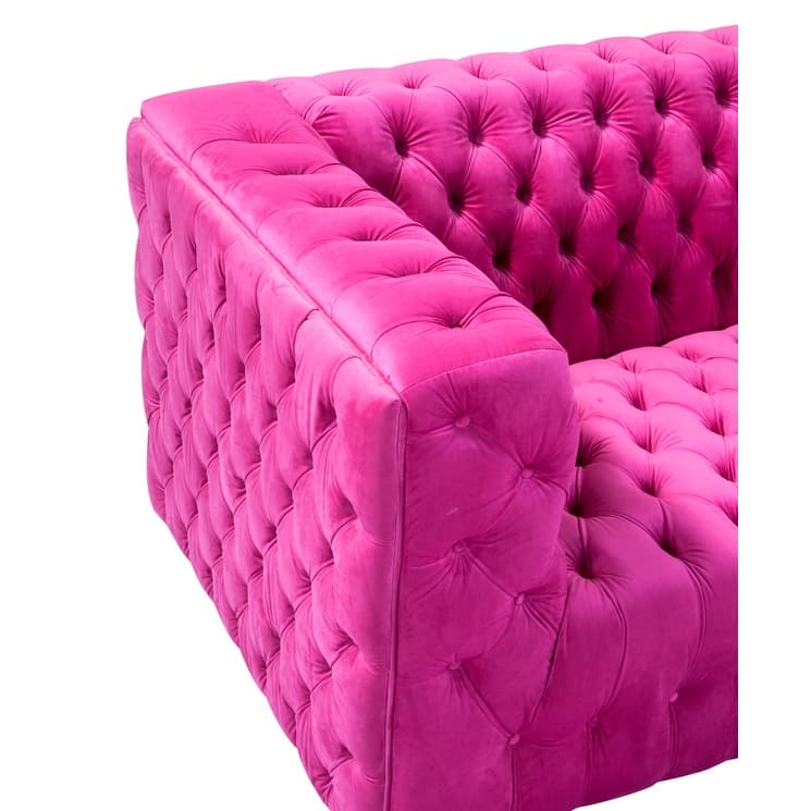 Pasargad Home Vicenza Velvet Tufted Sofa - L89.37"XD36.22"XH30"