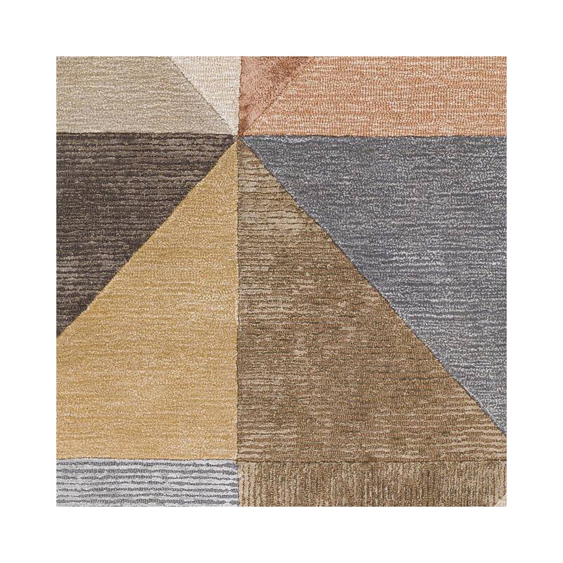 Amber Modern Patchwork Area Rug