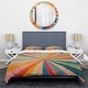 preview thumbnail 3 of 5, Designart "Colorful Mid Century Optical Serenade I" Multi-Color Mid-Century - Bed Cover Set With Shams