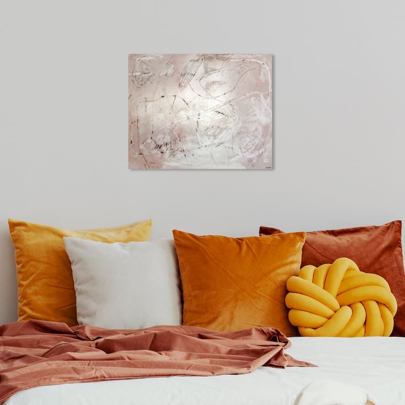 Wynwood Studio Canvas Abstract Platena Brown and Modern & Contemporary Wall Art Canvas Print - 16 x 20