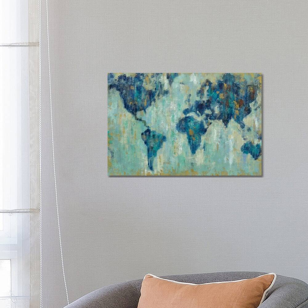iCanvas "Map Of The World" by Silvia Vassileva Canvas Print