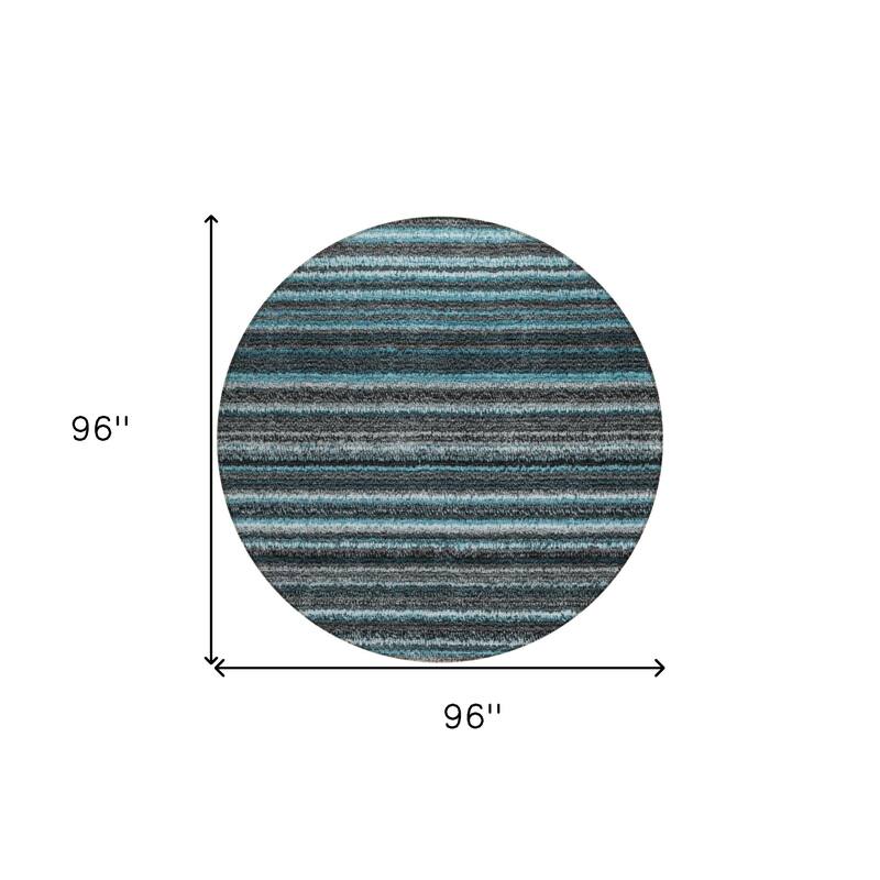 HomeRoots Striped Transitional Rectangle Outdoor Rug