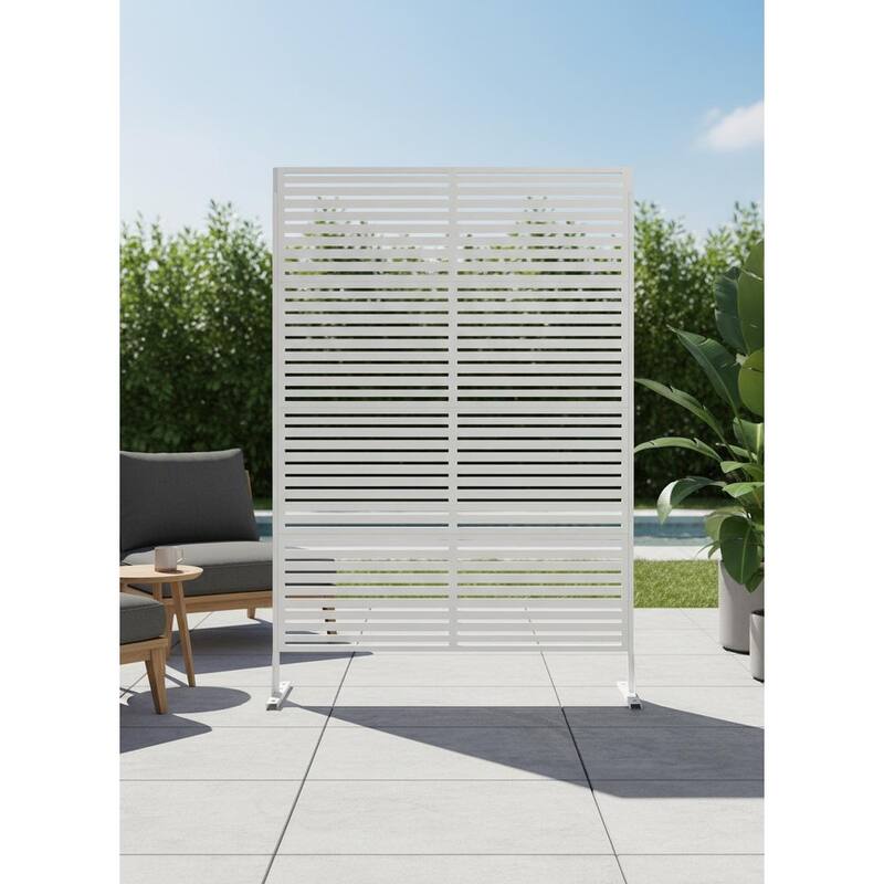 70" H Decorative Metal Garden Fences, Rust-Proof Scroll Design - F