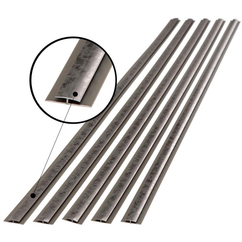 FASÄDE 47 in. Decorative Vinyl Divider Trim Galvanized Steel (5 Pack) - 5 Pack