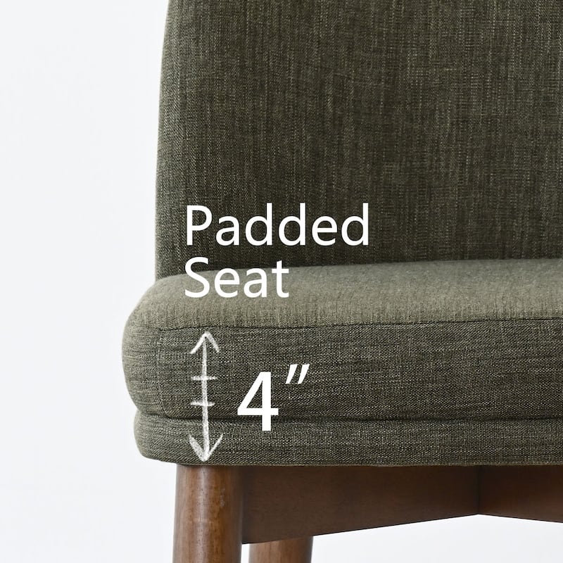 Modern Parsons Dining Chairs with Solid Wood Legs