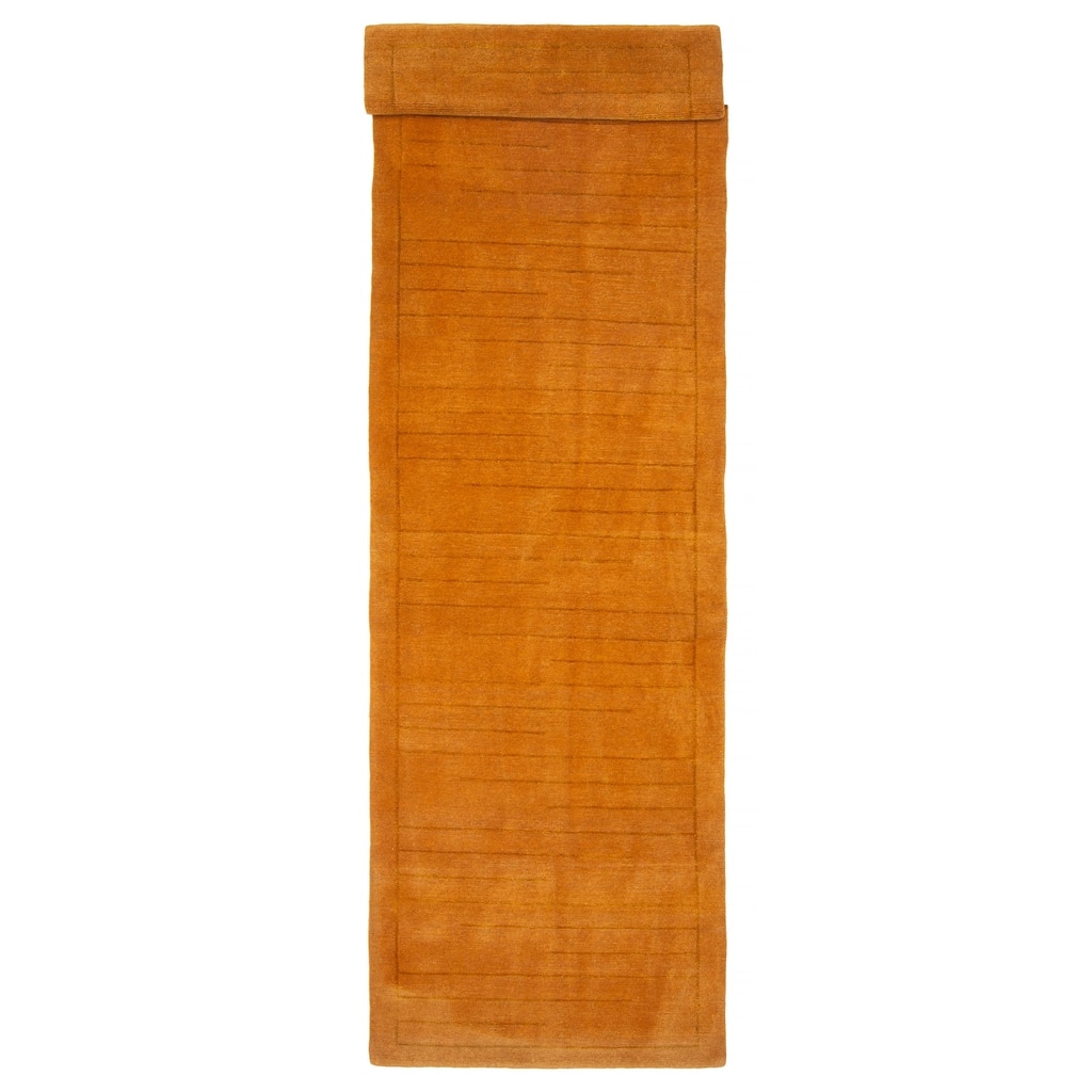 ECARPETGALLERY Hand-knotted Opulence Brown Wool Rug - 3'1 x 11'7