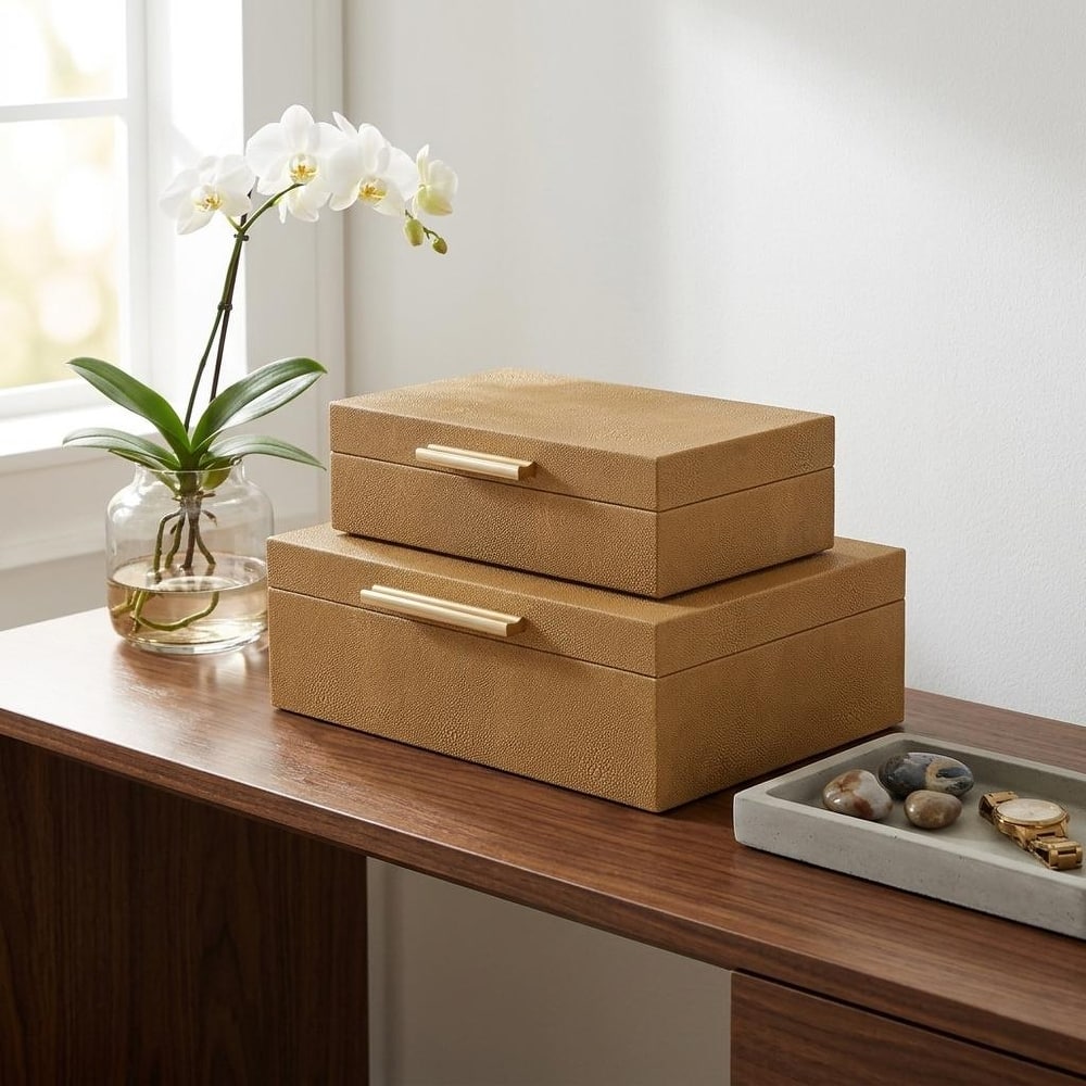 Lusan Black Vinyl Decorative Box Set