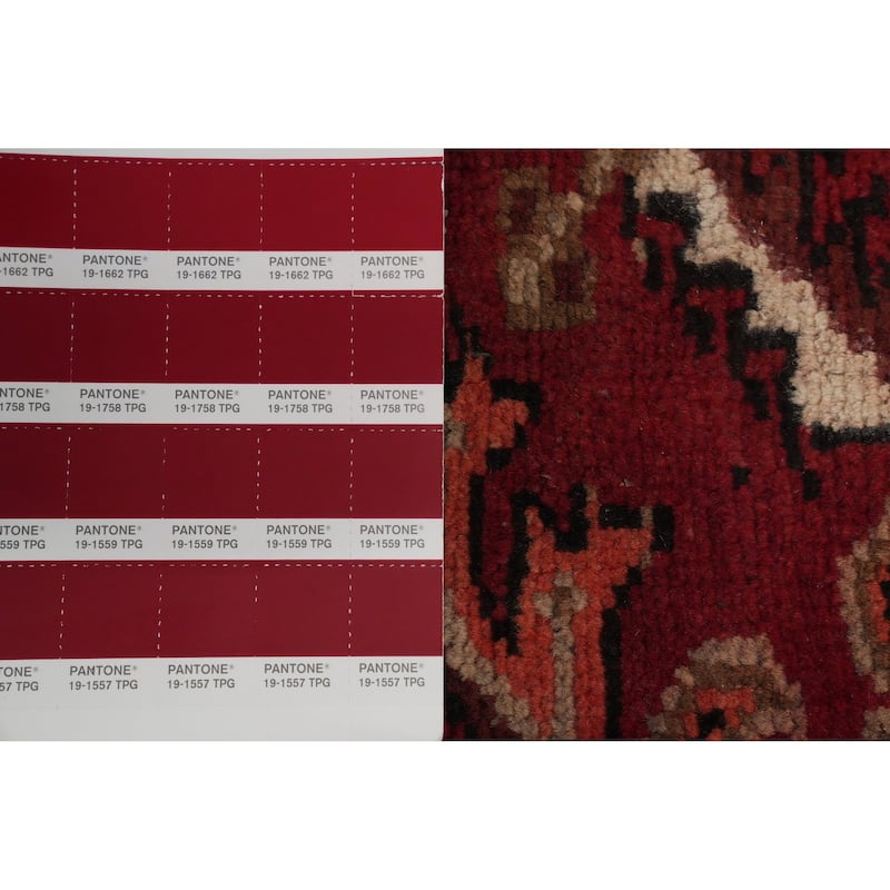Hand Knotted Oriental 100% Wool Carpet Traditional Medallion Red Heriz Area Rug - 11' 1'' X 7' 10''