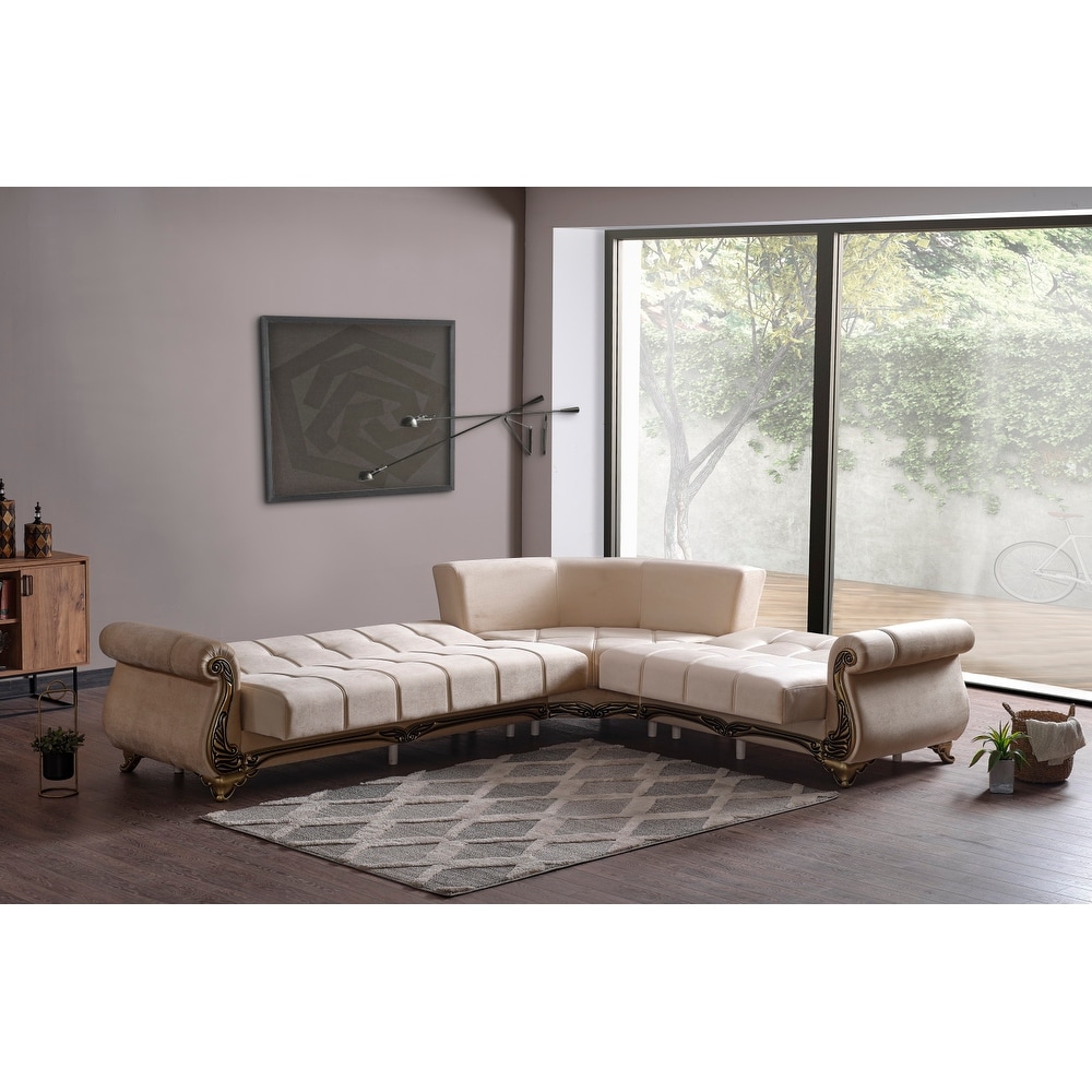 Karizma Mid Century Convertible Sectional Sofa