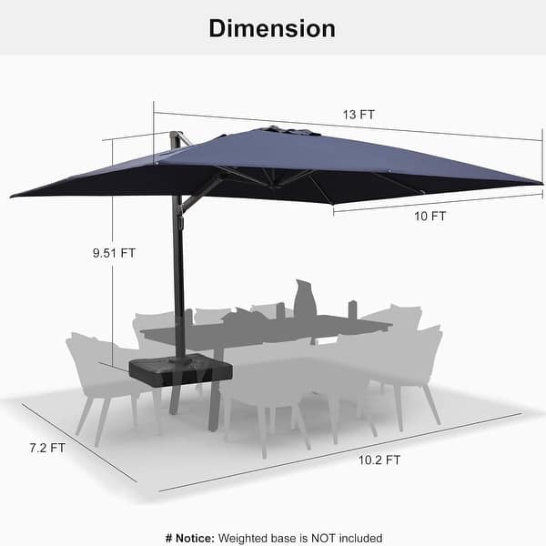 canvas miramar offset patio umbrella instructions 8' x 10' Rectangle Market Umbrella, Assemble your large outdoor umbrella