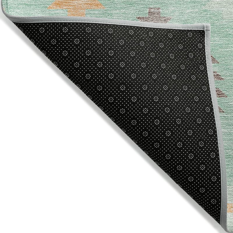 Machine Washable Indoor/ Outdoor Boho Tribal Chantille Rug