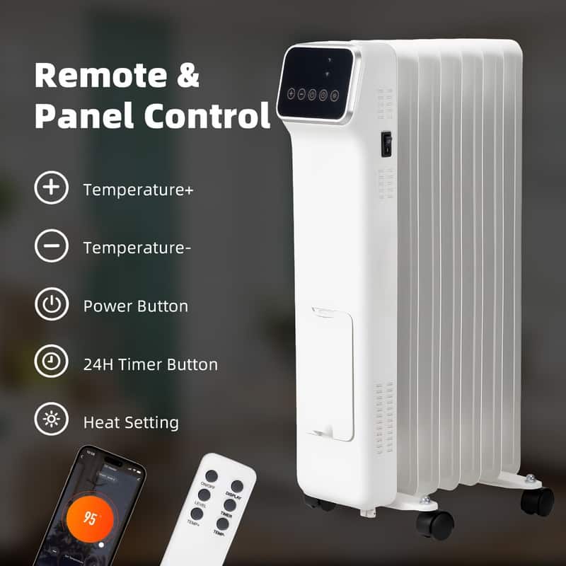 1500-Watt Smart Oil Filled Radiator Heater with WiFi
