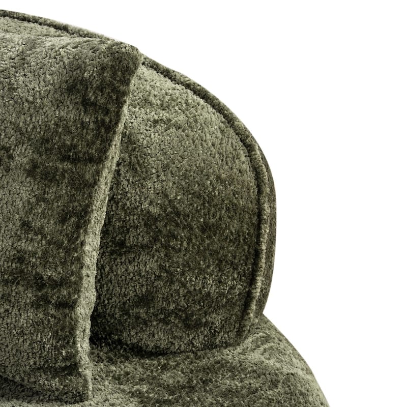 114" Curved Boucle Sectional Sofa, No Assembly Required