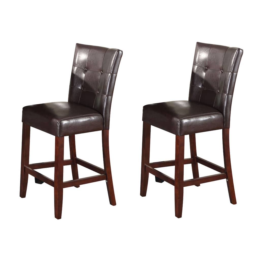 Portsmith Espresso and Walnut Counter Height Stools (Set of 2)