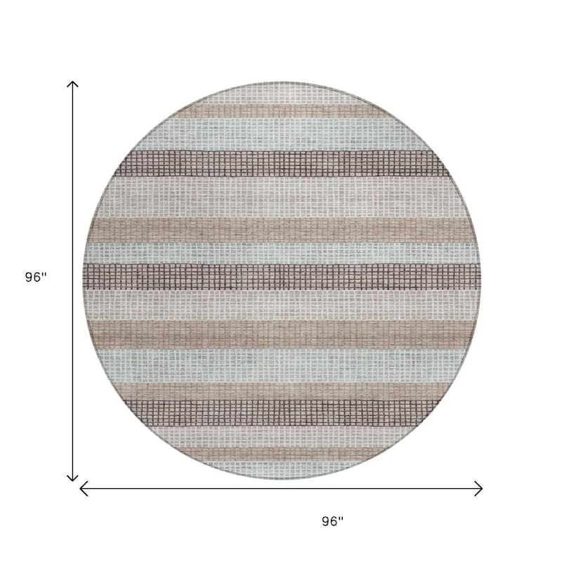 HomeRoots Striped Transitional Rectangle Outdoor Rug
