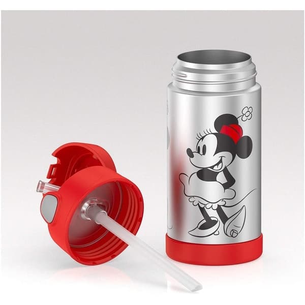  Disney Mickey Mouse Water Bottle with Built-In Straw : Sports &  Outdoors