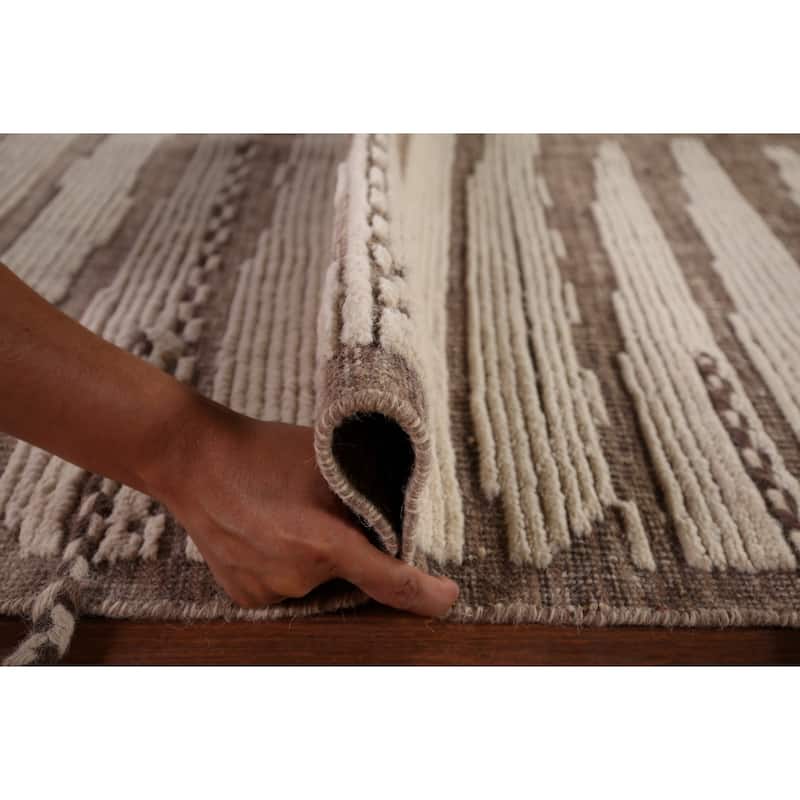 Moroccan Large Abstract Area Rug Handmade Wool Carpet - 9'9"x 14'7"