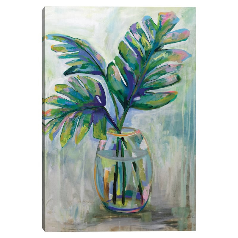 Palm Leaves II by Jeanette Vertentes Canvas Art Print