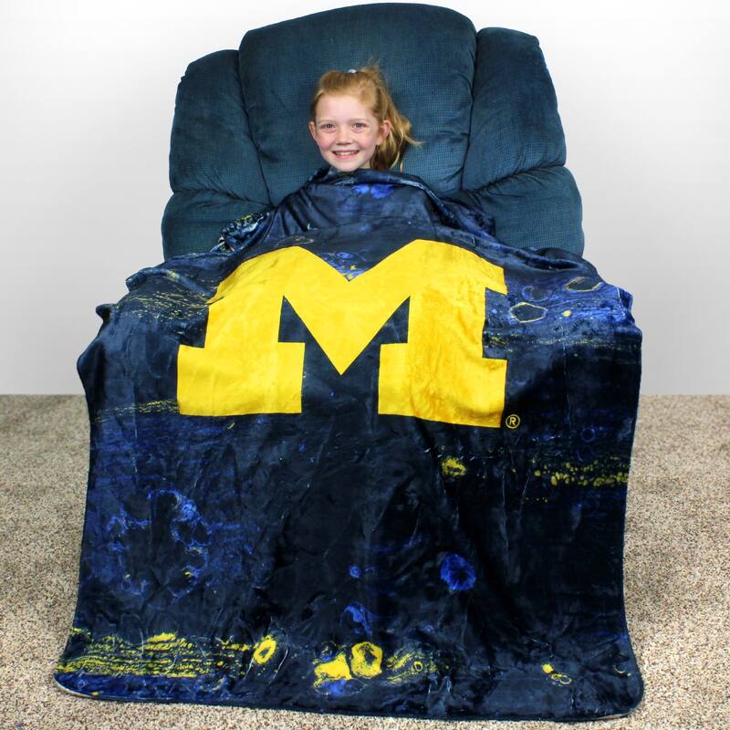 Michigan Wolverines Sublimated Soft Throw Blanket