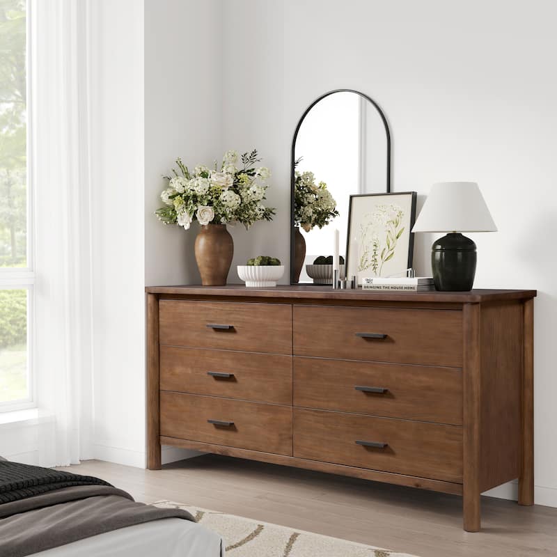 NPD Furniture Bloomfield Dresser 6 Drawers - Dark Walnut
