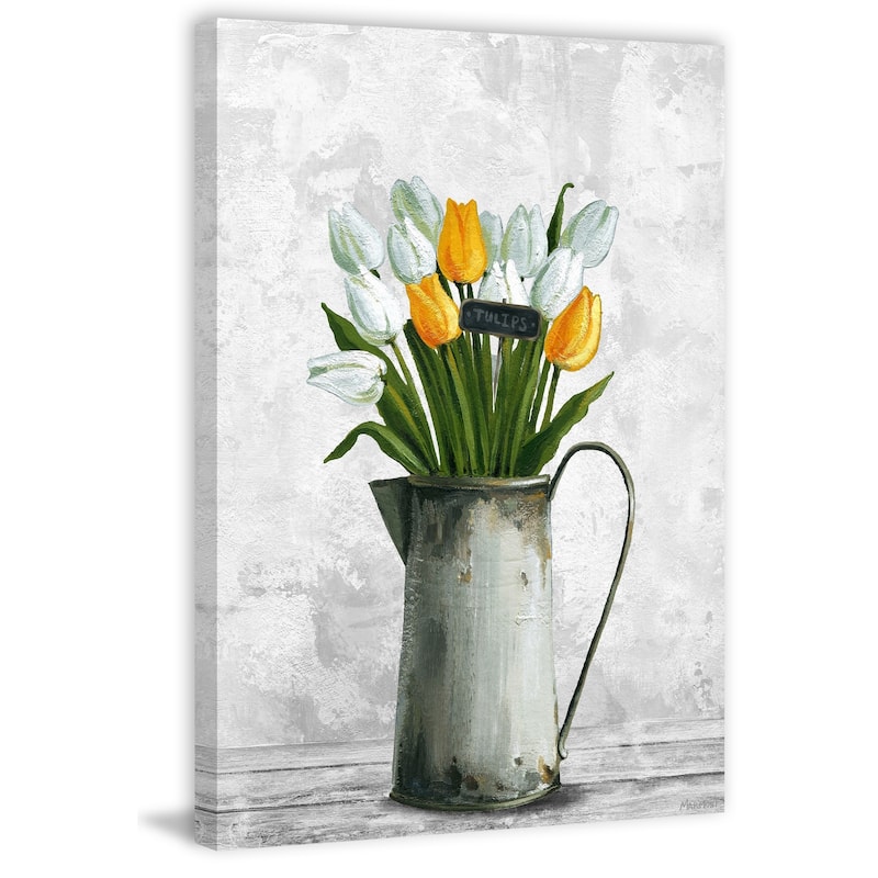 'Wonderful Tulips' Painting Print on Wrapped Canvas