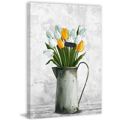 'Wonderful Tulips' Painting Print on Wrapped Canvas
