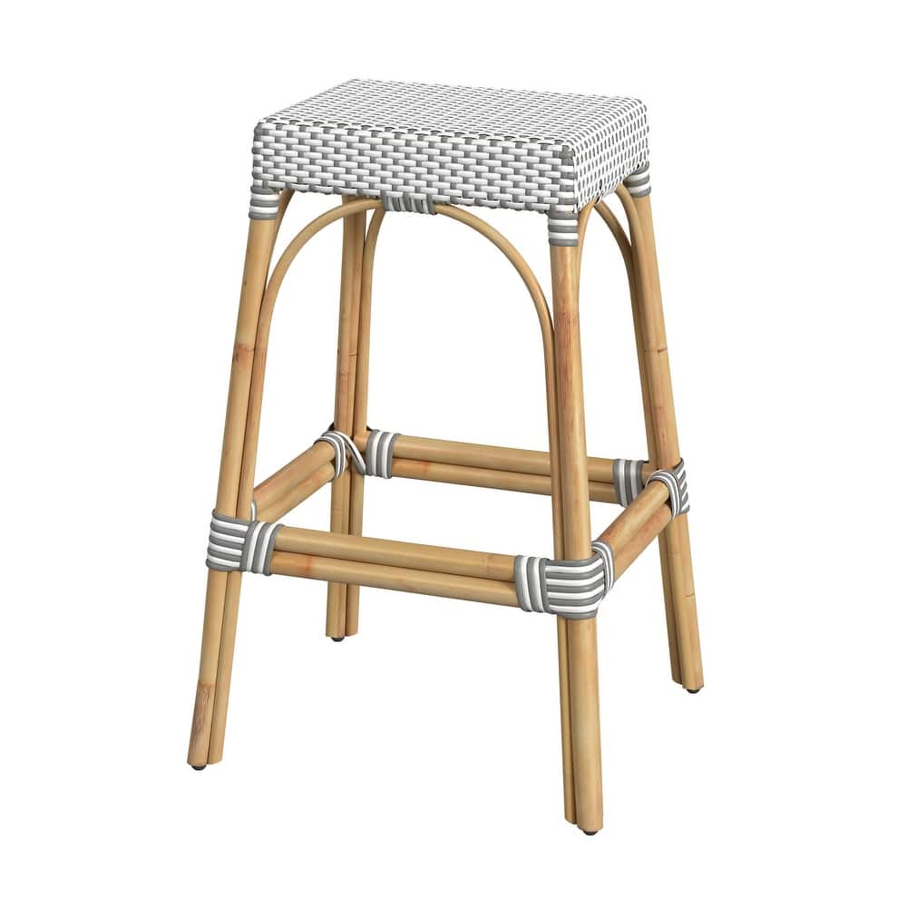 Robias Rectangular Rattan 30" Bar Stool