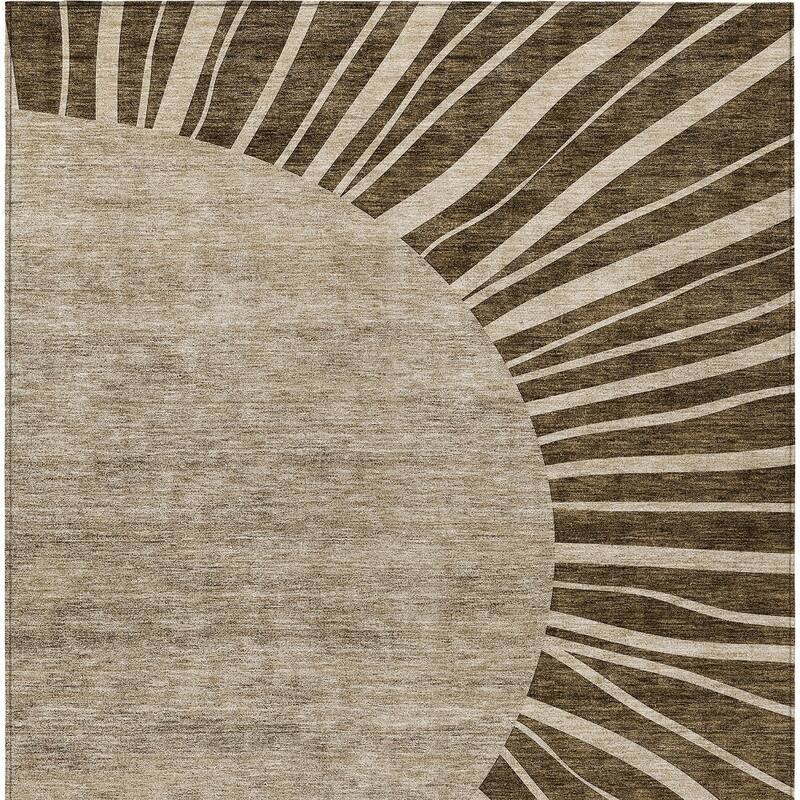 HomeRoots Abstract Transitional Rectangle Outdoor Rug