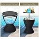 preview thumbnail 9 of 21, Gymax 8-Gal Patio Ice Cooler Bucket Cool Bar Side Table w/ Retractable - 19'' x 22.5''