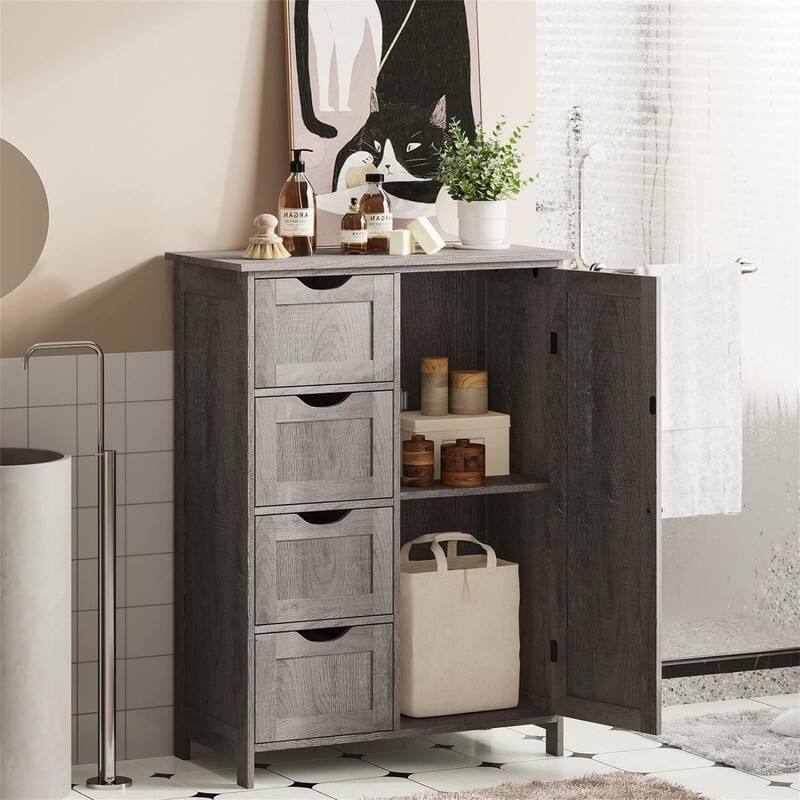Bathroom Floor Cabinet - 11.8"D x 21.7"W x 32.5"H