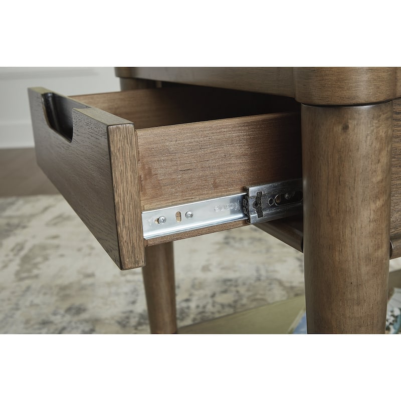 Signature Design by Ashley Roanhowe Brown End Table - 24"W x 26"D x 24"H