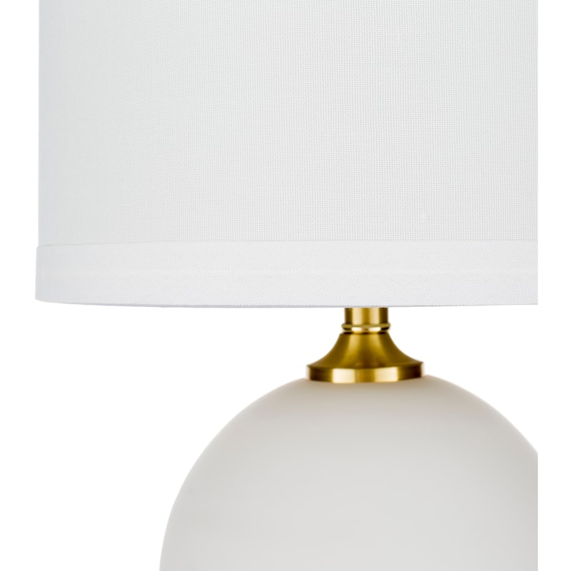 Purcell Petite White & Brass Modern Table Lamp