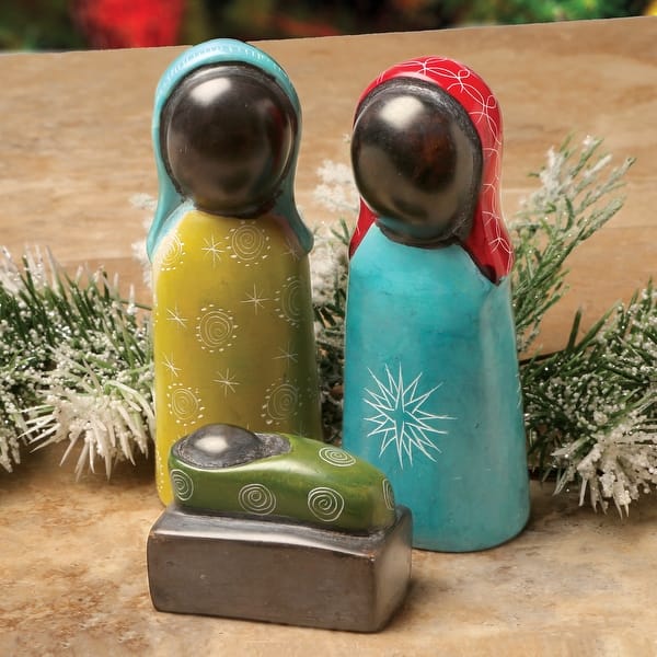 Shop Venture Imports 3 Piece Soapstone Nativity Set Handmade
