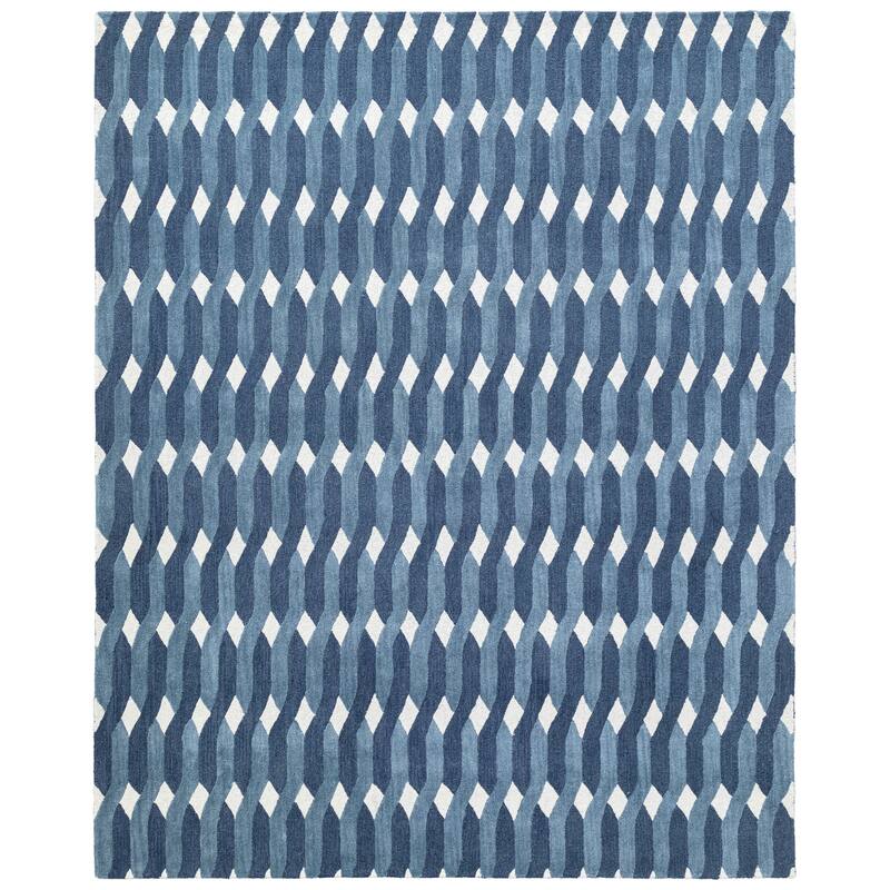 Terra by Obeetee Retro Allure Rug - Oxford Blue - 8'9" x 11'9"