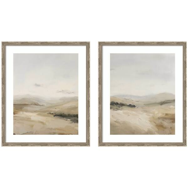 Kate and Laurel Fading Fields 2 Piece Framed Wall Art Print Set by Amy ...