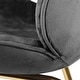 preview thumbnail 13 of 12, Velvet Dining Chairs - Upholstered Leisure Shell Chair - Side Chairs with Golden Leg-set of 2