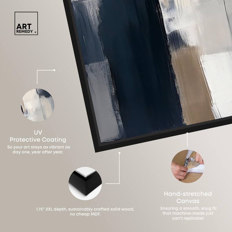 Blue and Tan Abstraction II Canvas by Art Remedy