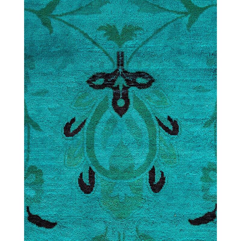 Fine Vibrance, One-of-a-Kind Hand-Knotted Area Rug - Blue, 9' 2" x 12' 1" - 9' 2" x 12' 1"